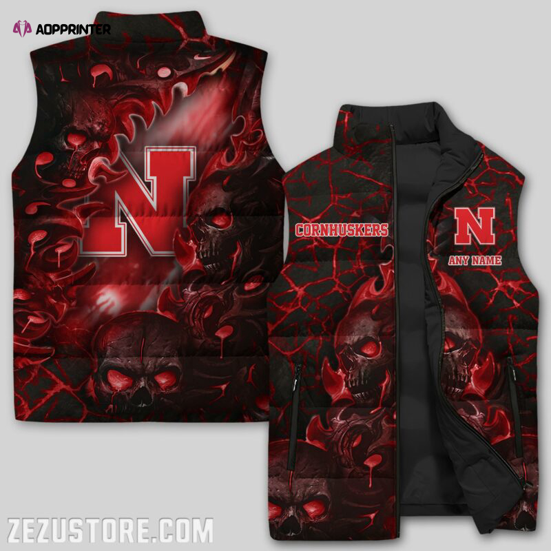 Nebraska Cornhuskers NCAA Sleeveless Puffer Jacket Custom For Fans Gifts