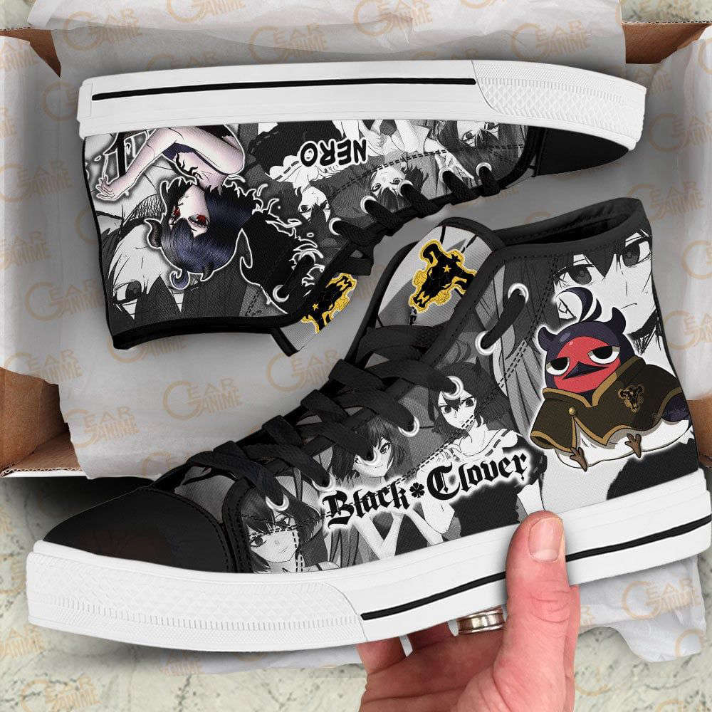 Nero High Top Shoes Custom Black Clover Anime For Fans