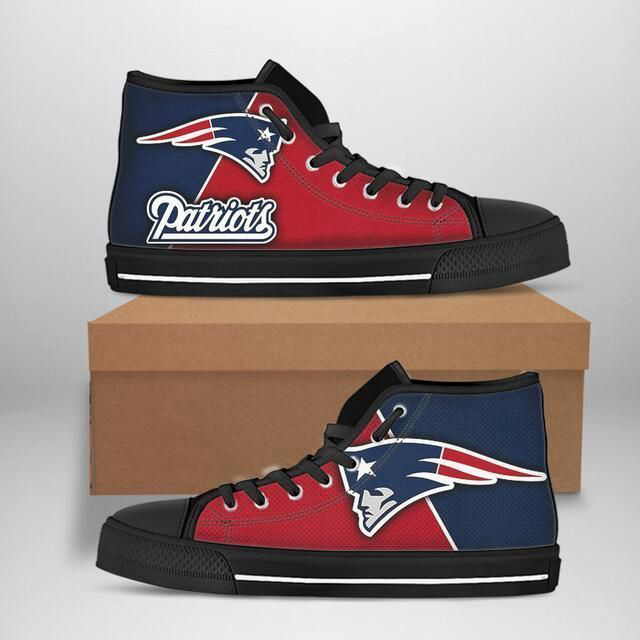 New England Patriots Nfl Football Custom Canvas High Top Shoes