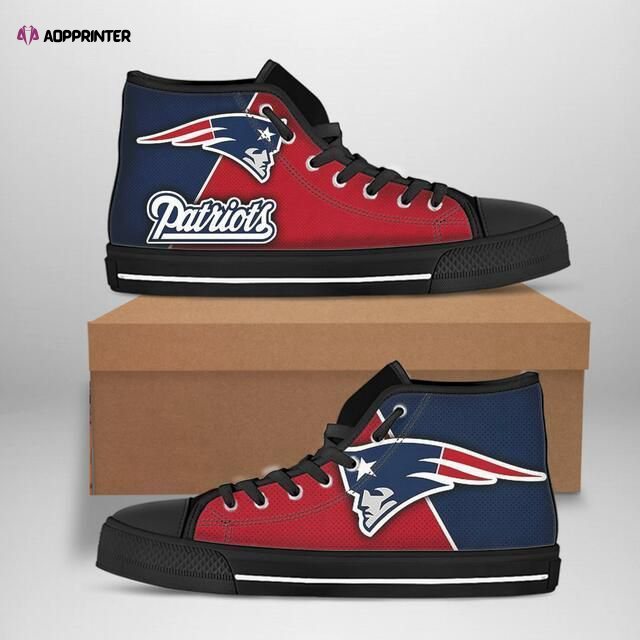 New England Patriots Nfl Football Custom Canvas High Top Shoes