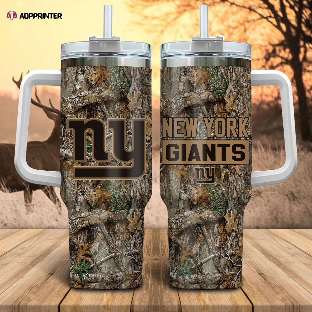 New York Giants NFL Hunting Tumbler Stanley Tumbler 40oz