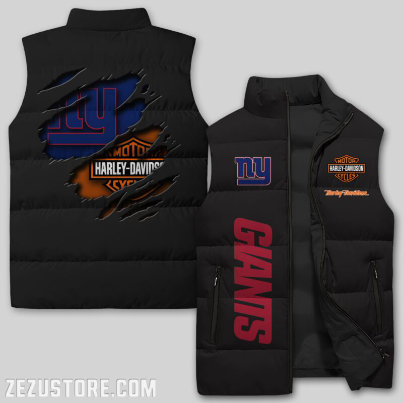 New York Giants NFL Sleeveless Puffer Jacket Custom For Fans Gifts