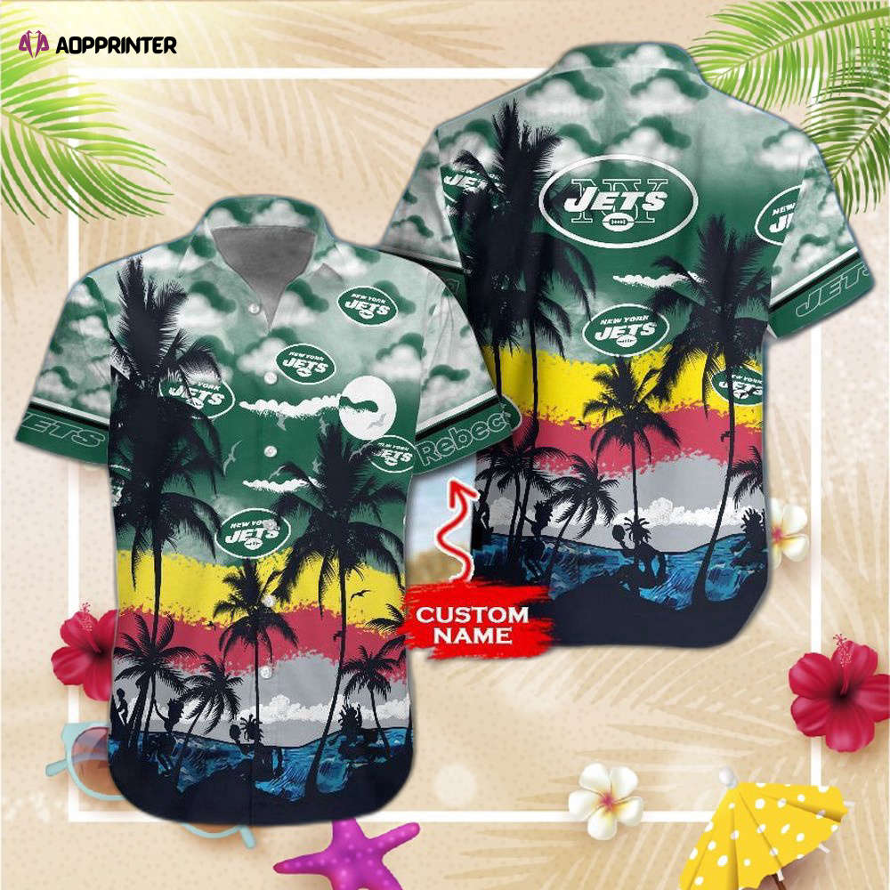 New York Jets NFL Gift For Fan Personalized Hawaiian   Sho