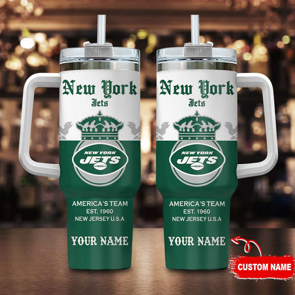 New York Jets Personalized NFL Corona Extra 40oz Stanley Tumbler