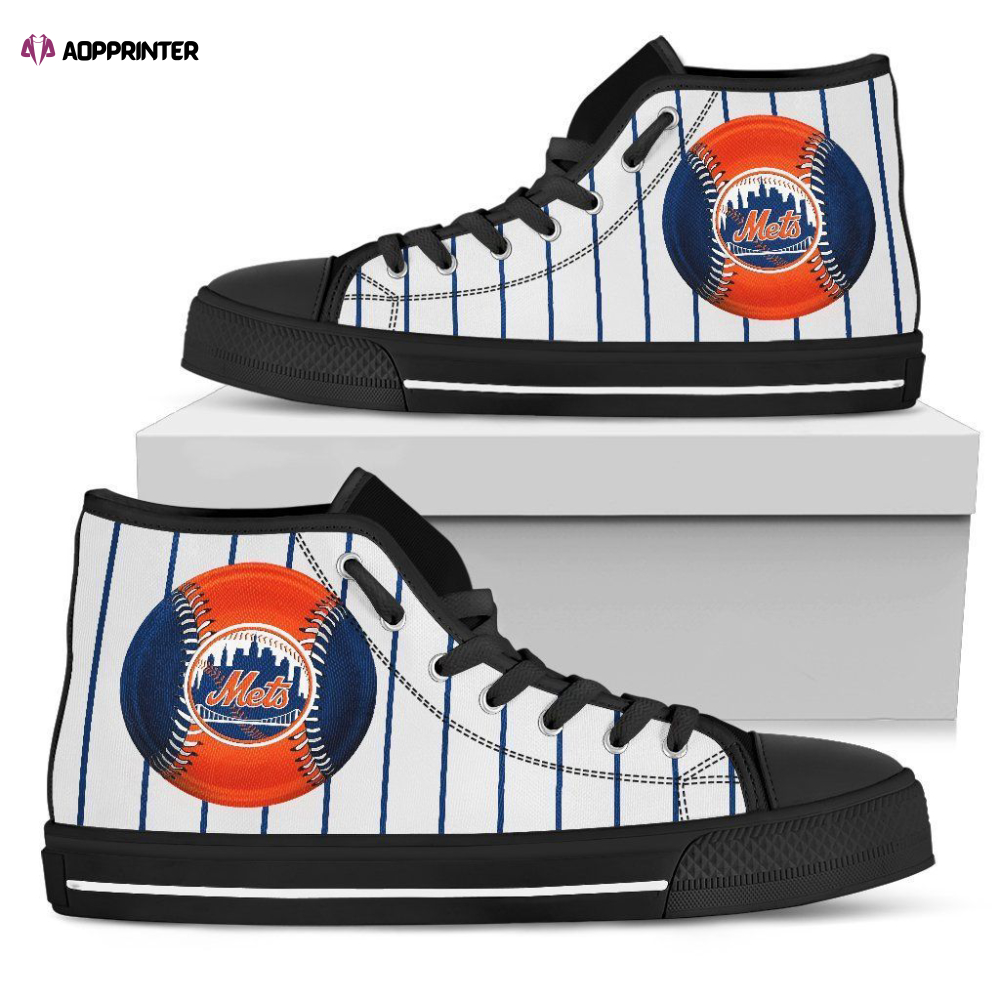 New York Mets MLB Baseball Custom Canvas High Top Shoes HT1158