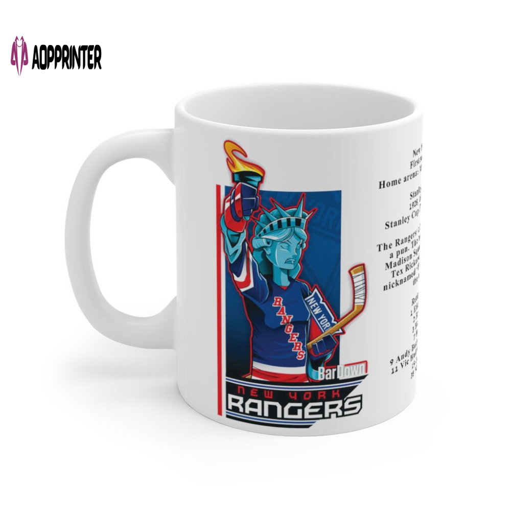 New York NYR ART Mug 11oz Gift For Fans Gift For Fans