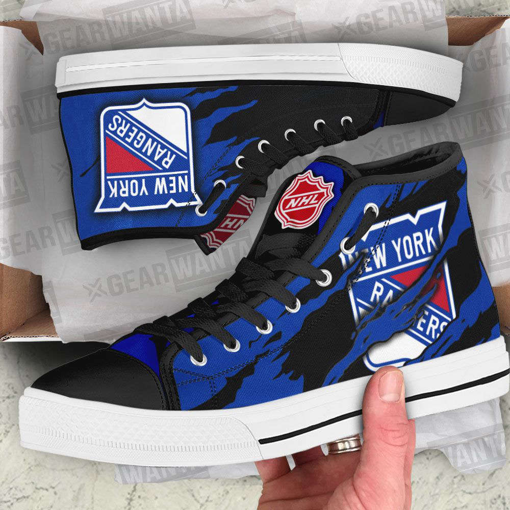 New York Rangers High Top Shoes Custom For Fans