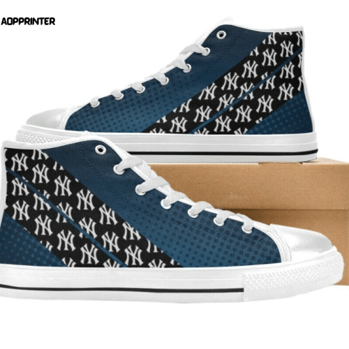 New York Yankees MLB Baseball Custom Canvas High Top Shoes