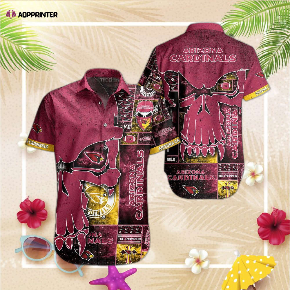 NFL Arizona Cardinals Hawaiian Shirt Skull Style Summer