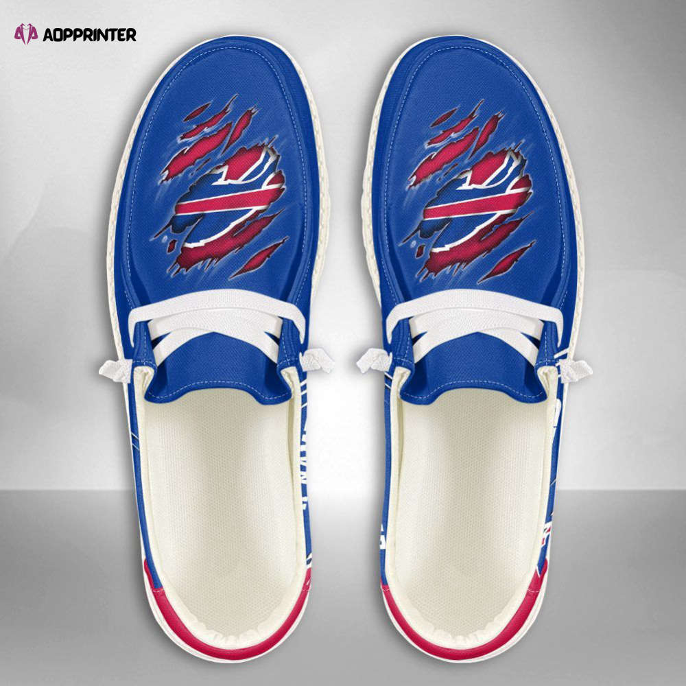NFL Buffalo Bills Hey Dude Shoes Wally Lace Up Loafers Moccasin Slippers Gifts