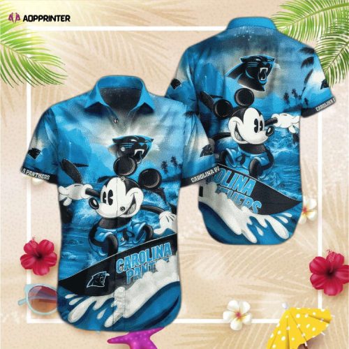 NFL Carolina Panthers Hawaiian Shirt Mickey All over print Trending Summer