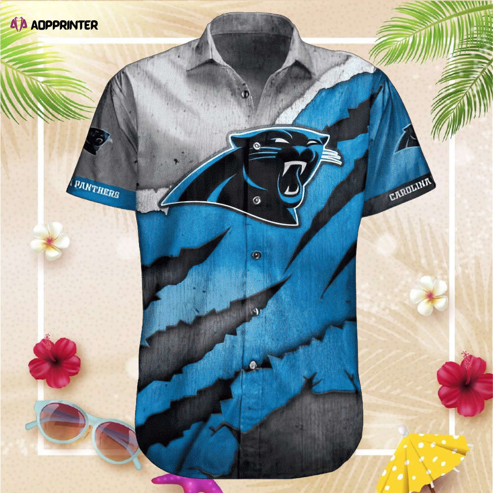 NFL Carolina Panthers Hawaiian Shirt Short