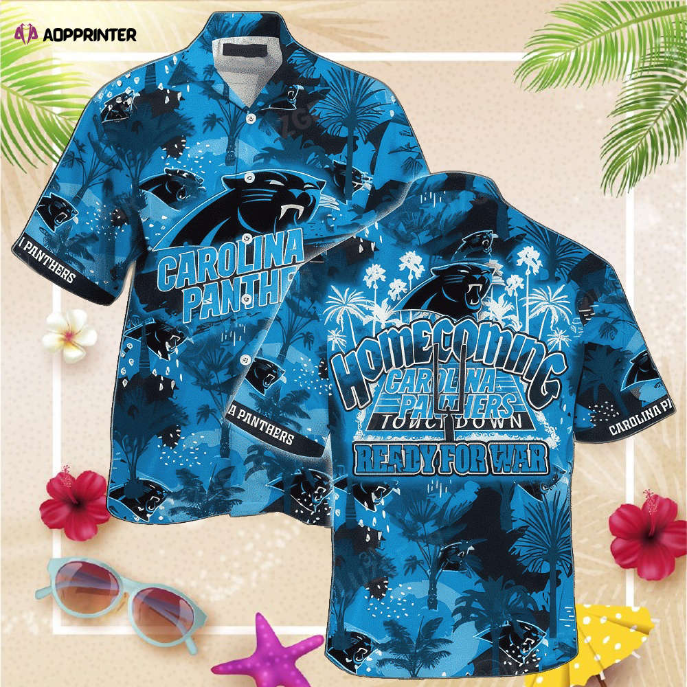 NFL Carolina Panthers Hawaiian Shirt Short