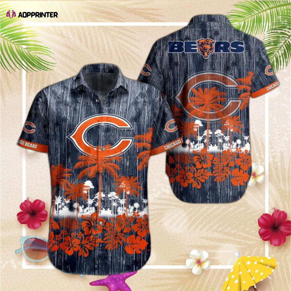 NFL Chicago Bears Hawaiian  Shirt And Short This Summer