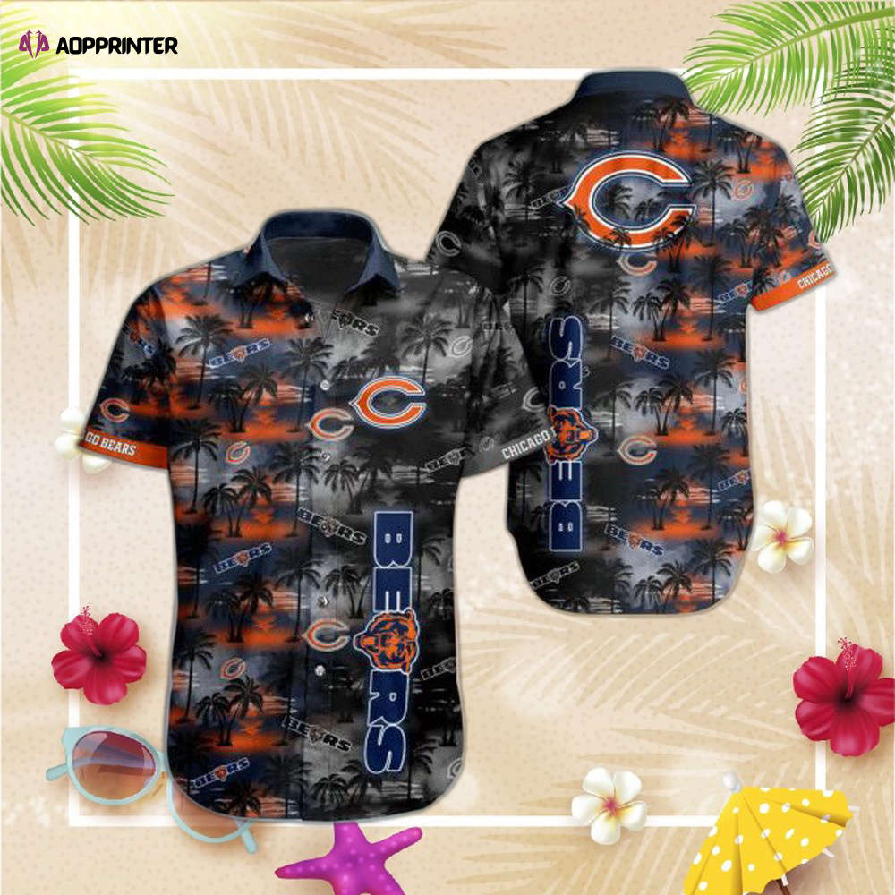 NFL Chicago Bears Hawaiian  Shirt Short For Fans