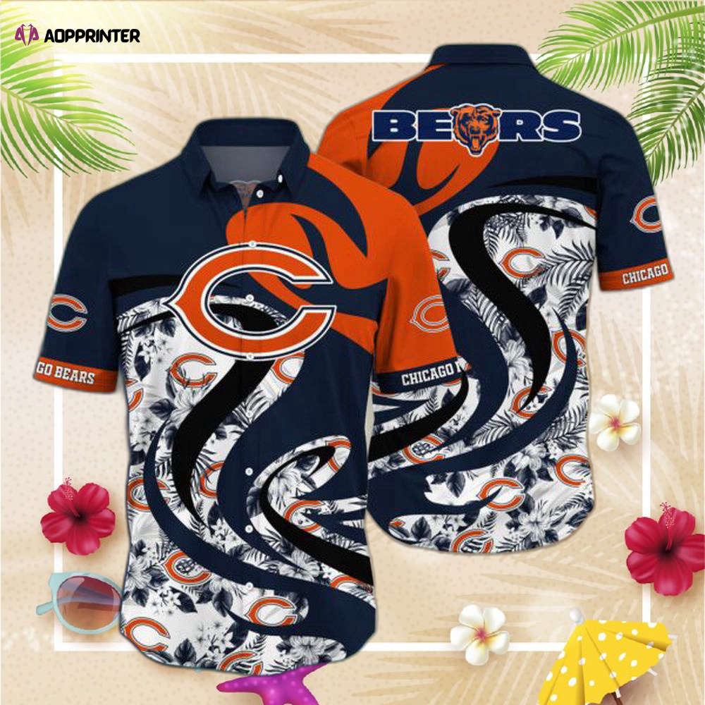 NFL Chicago Bears Hawaiian  Shirt Shorts For Fans