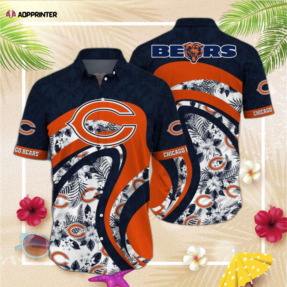 NFL Chicago Bears Hawaiian  Shirt Short