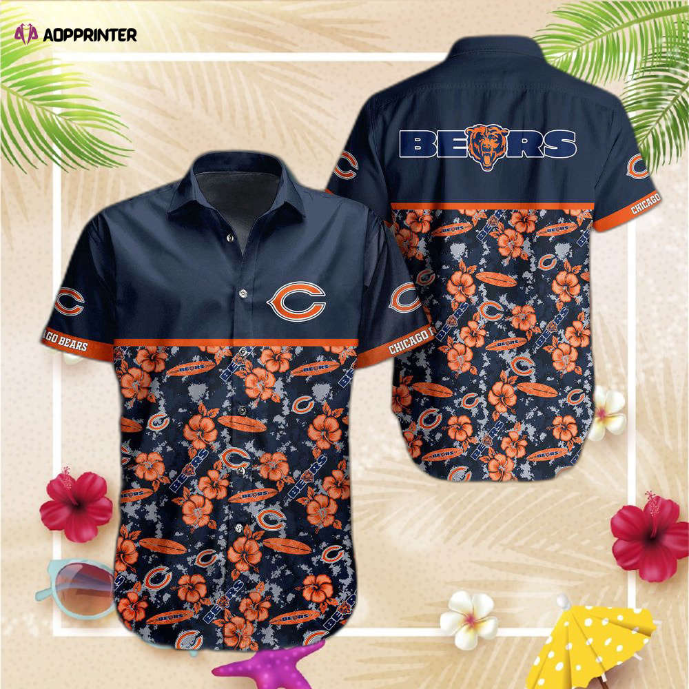 NFL Chicago Bears Hawaiian  Shirt And Short This Summer