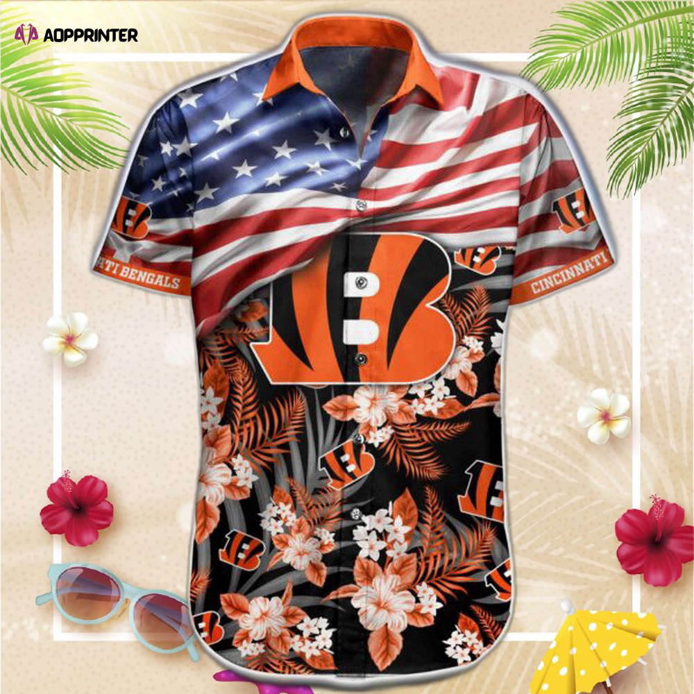 NFL Cincinnati Bengals Hawaiian Shirt Short Flag