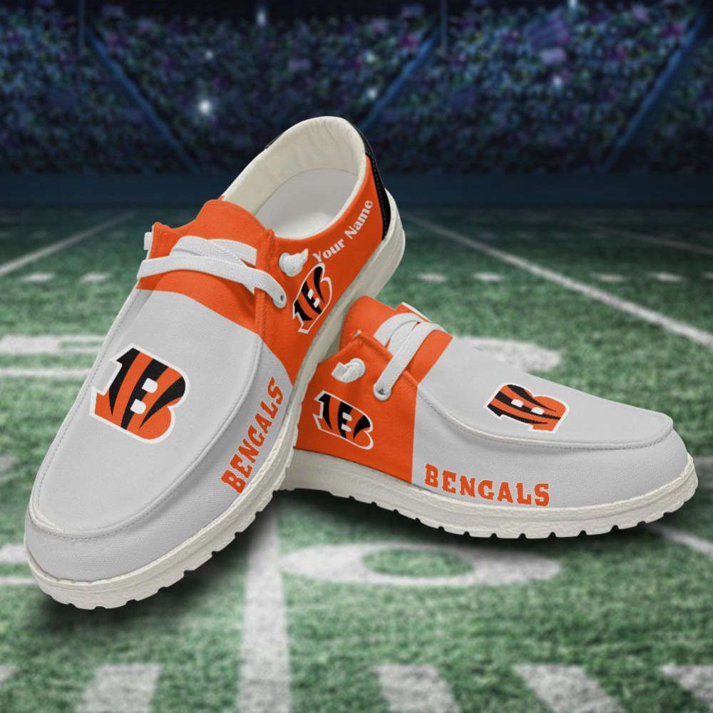 NFL Cincinnati Bengals Hey Dude Shoes Wally Lace Up Loafers Moccasin Slippers