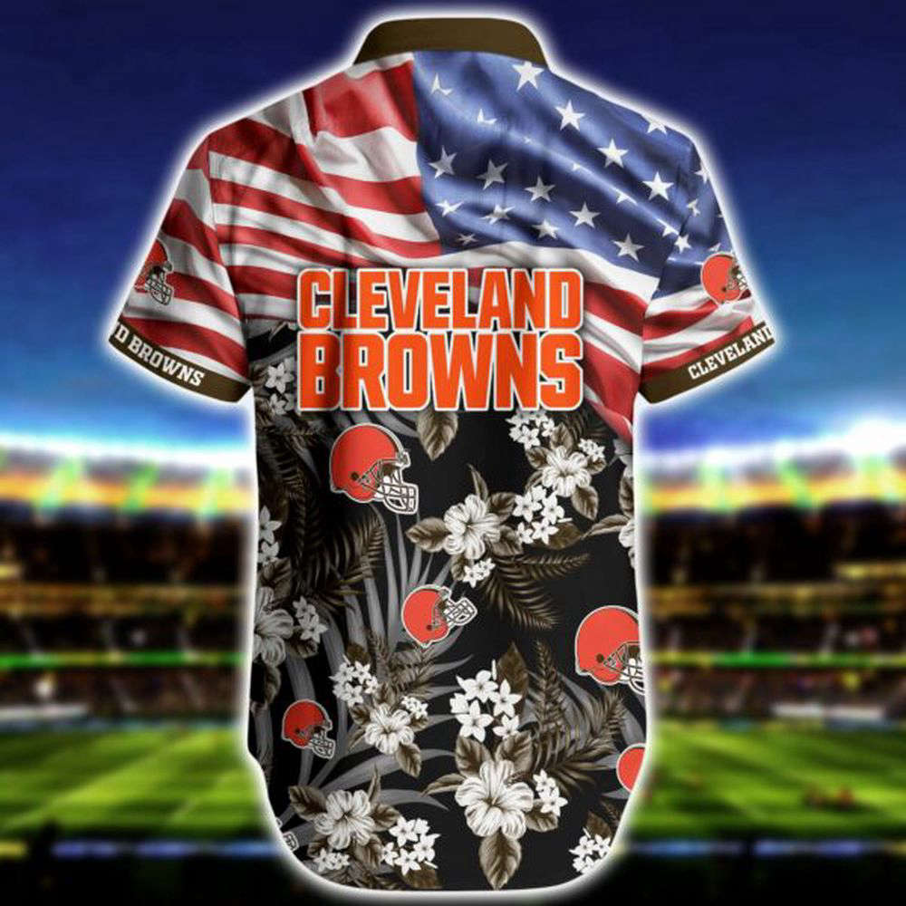 NFL Cleveland Browns Hawaiian Shirt Short Flag