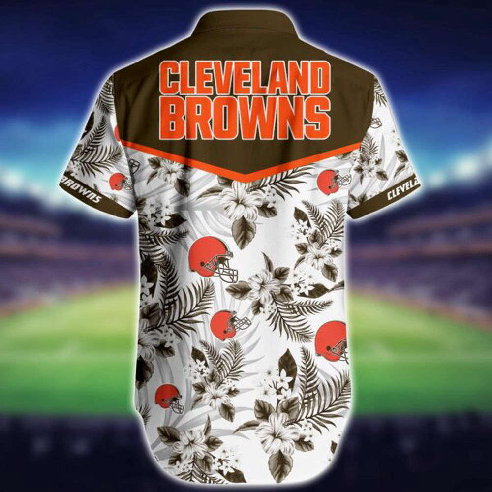 NFL Cleveland Browns Hawaiian Shirt Short Kingkong Godzilla