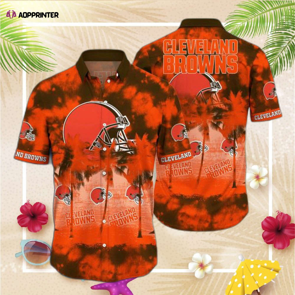 NFL Cleveland Browns Hawaiian Shirt  Short Style For Men Women