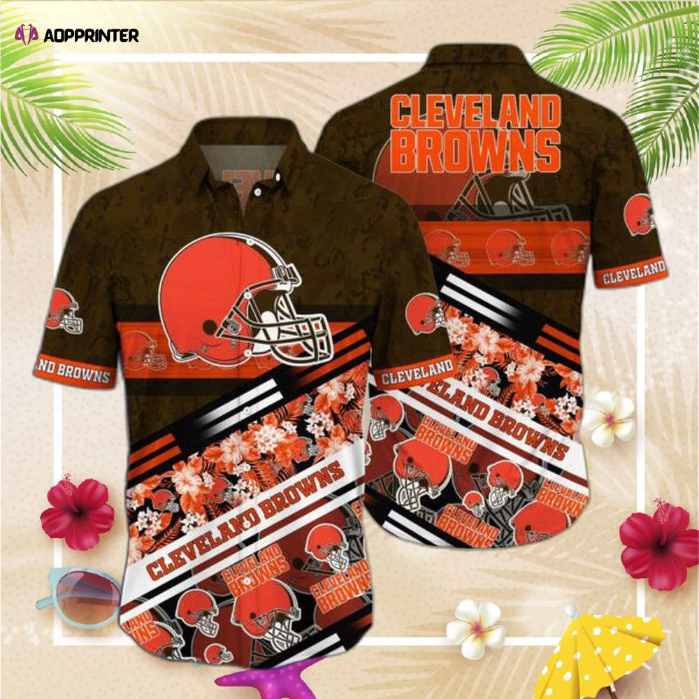 NFL Cleveland Browns Hawaiian Shirt  Short Style For Men Women