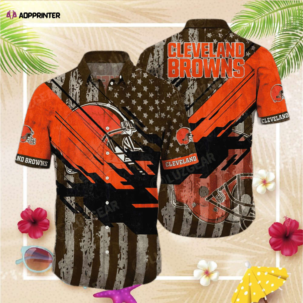 NFL Cleveland Browns Hawaiian Shirt  Short Style For Men Women