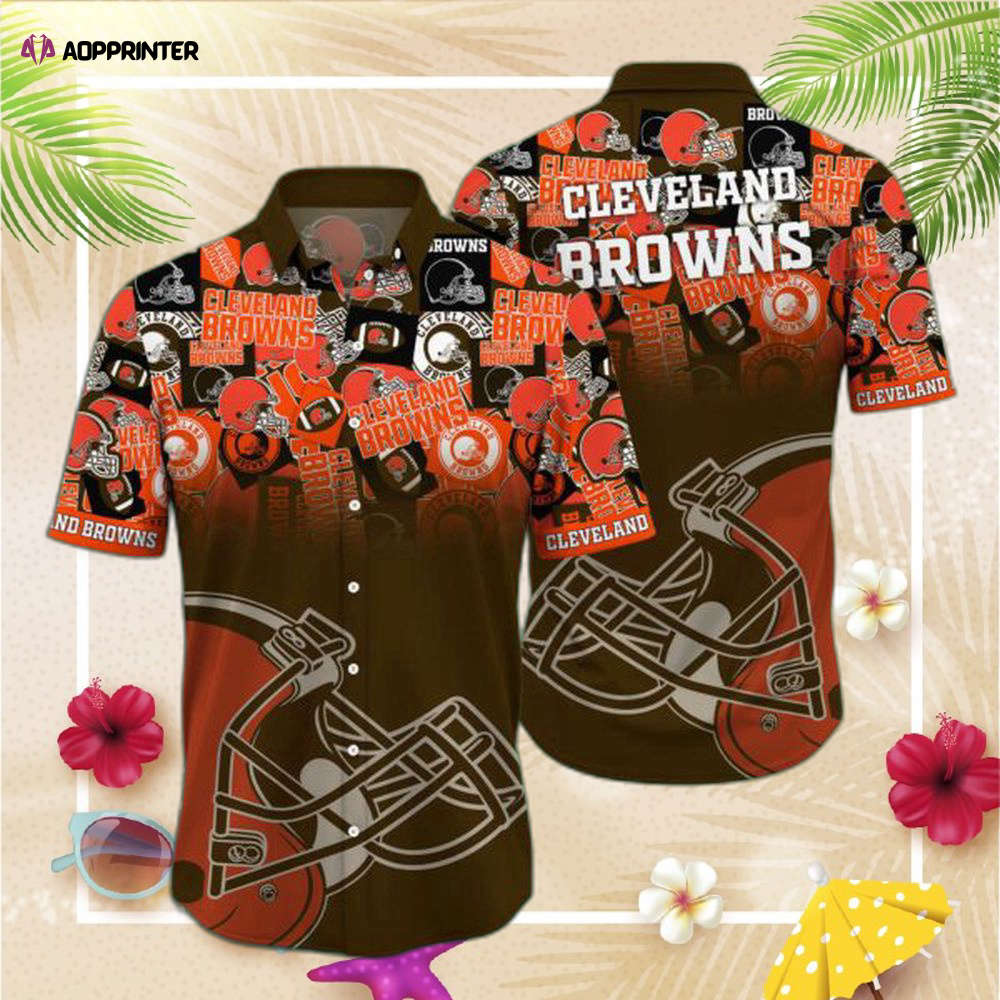 NFL Cleveland Browns Hawaiian Shirt Short Style Gift For Fans NFL