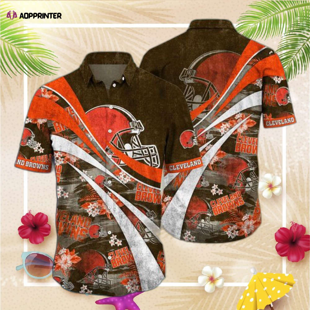 NFL Cleveland Browns Hawaiian Shirt Short Kingkong Godzilla