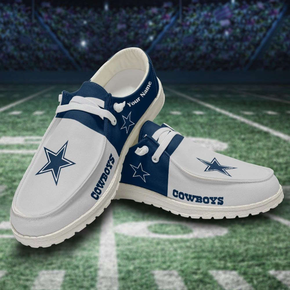 NFL Dallas Cowboys Hey Dude Shoes Wally Lace Up Loafers Moccasin Slippers