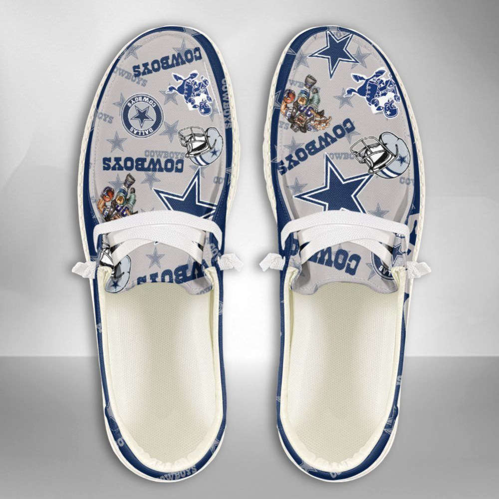 NFL Dallas Cowboys Hey Dude Shoes Wally Lace Up Loafers Moccasin Slippers HDS0264