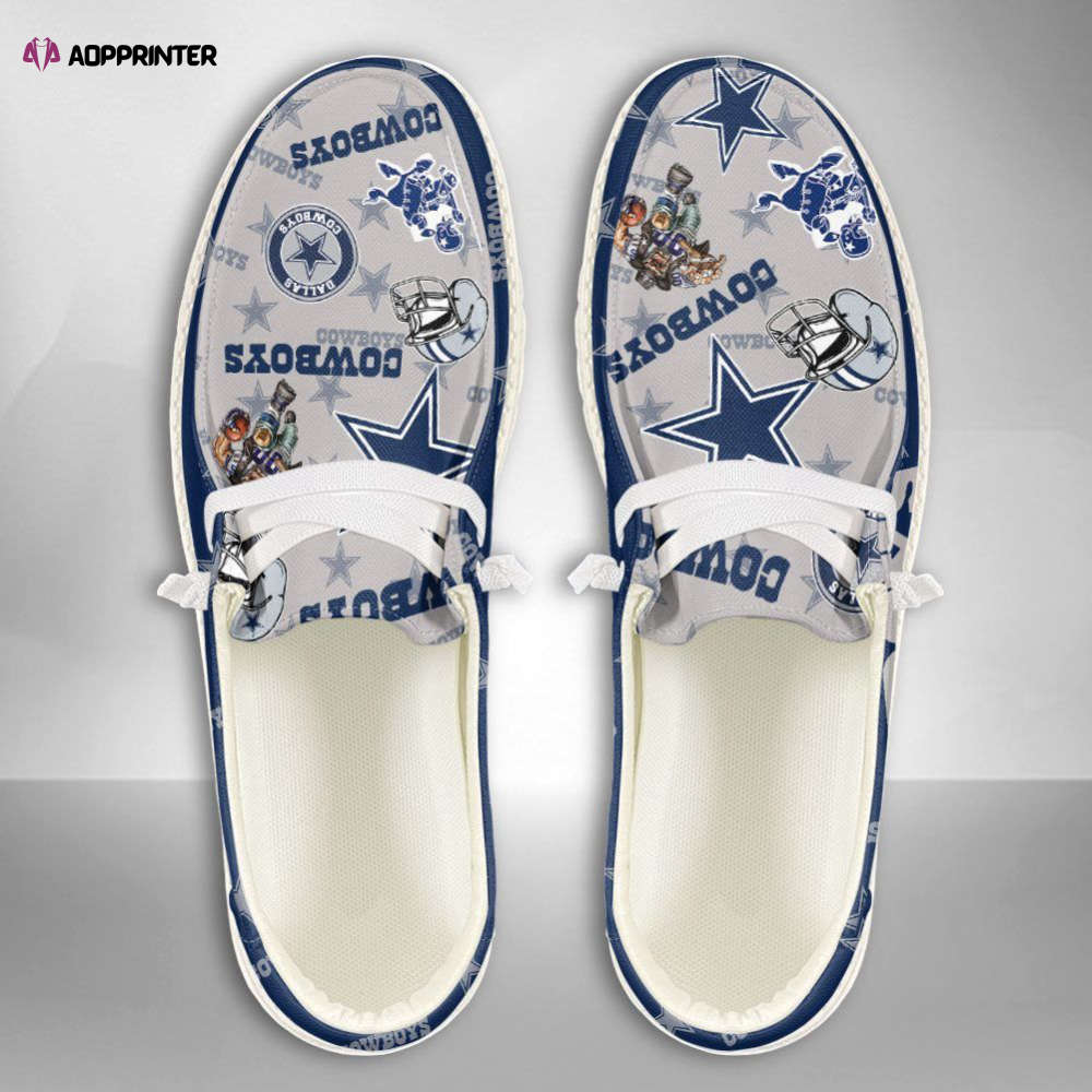 NFL Dallas Cowboys Hey Dude Shoes Wally Lace Up Loafers Moccasin Slippers HDS0264