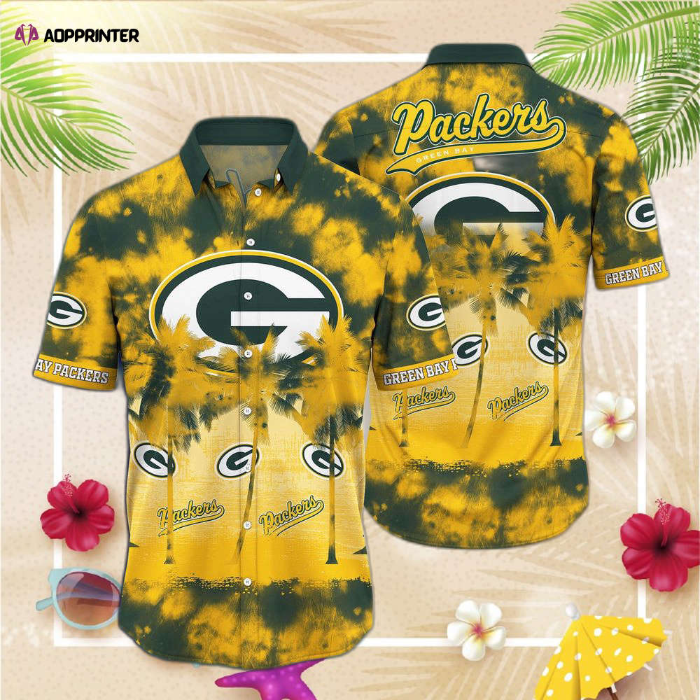 Green Bay Pack 49ers Skull and Hibiscus Flower NFL Gift For Fan Hawaii Shirt