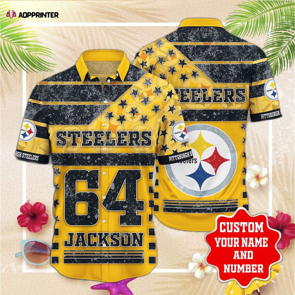 NFL Hawaiian Shirt Pittsburgh Steelers Shorts Custom Name Number