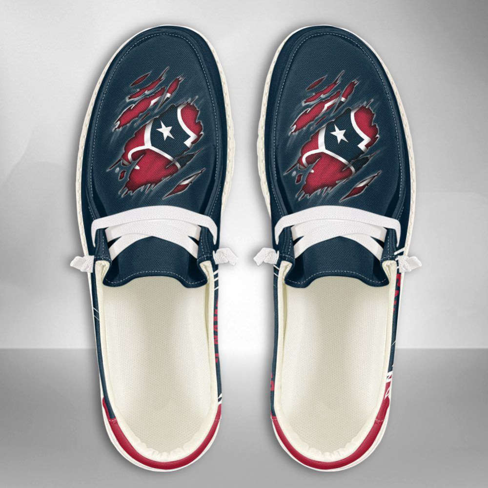 NFL Houston Texans Hey Dude Shoes Wally Lace Up Loafers Moccasin Slippers Fan Gifts