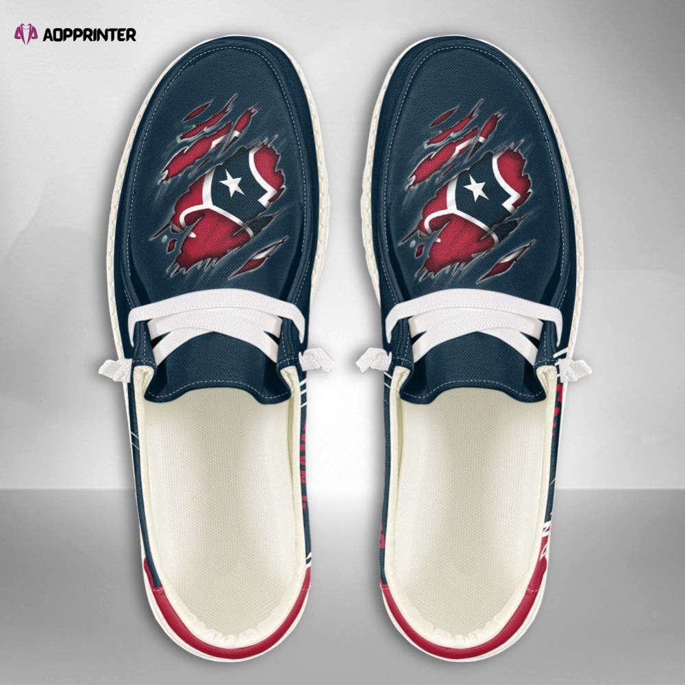 NFL Houston Texans Hey Dude Shoes Wally Lace Up Loafers Moccasin Slippers Fan Gifts