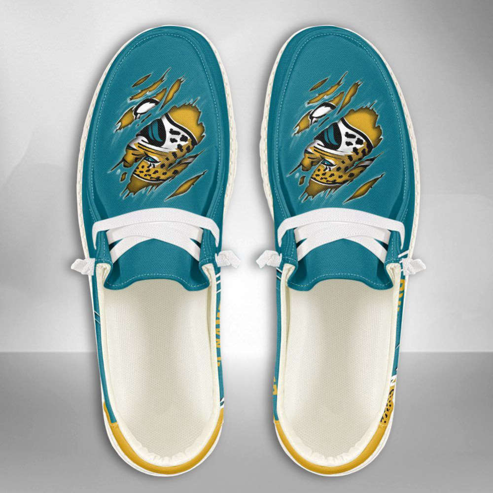 NFL Jacksonville Jaguars Hey Dude Shoes Wally Lace Up Loafers Moccasin Slippers HDS0480