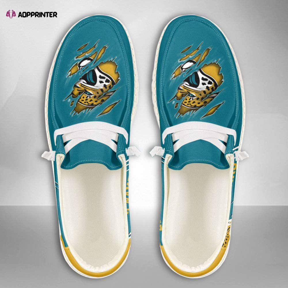 NFL Jacksonville Jaguars Hey Dude Shoes Wally Lace Up Loafers Moccasin Slippers HDS0480