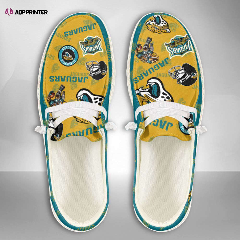 NFL Jacksonville Jaguars Hey Dude Shoes Wally Lace Up Loafers Moccasin Slippers