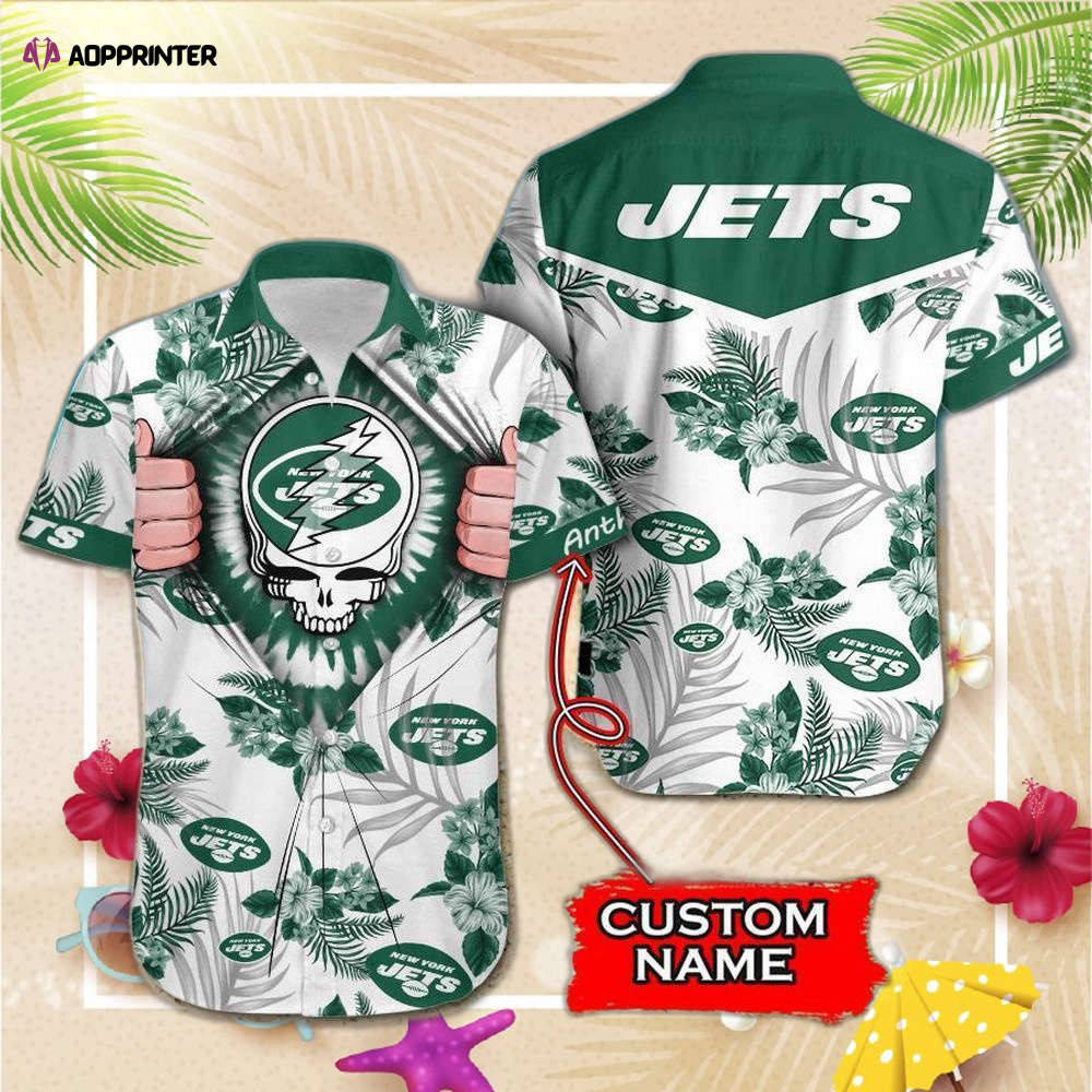 NFL New York Jets Grateful Dead Gift For Fan Personalized Hawaiian