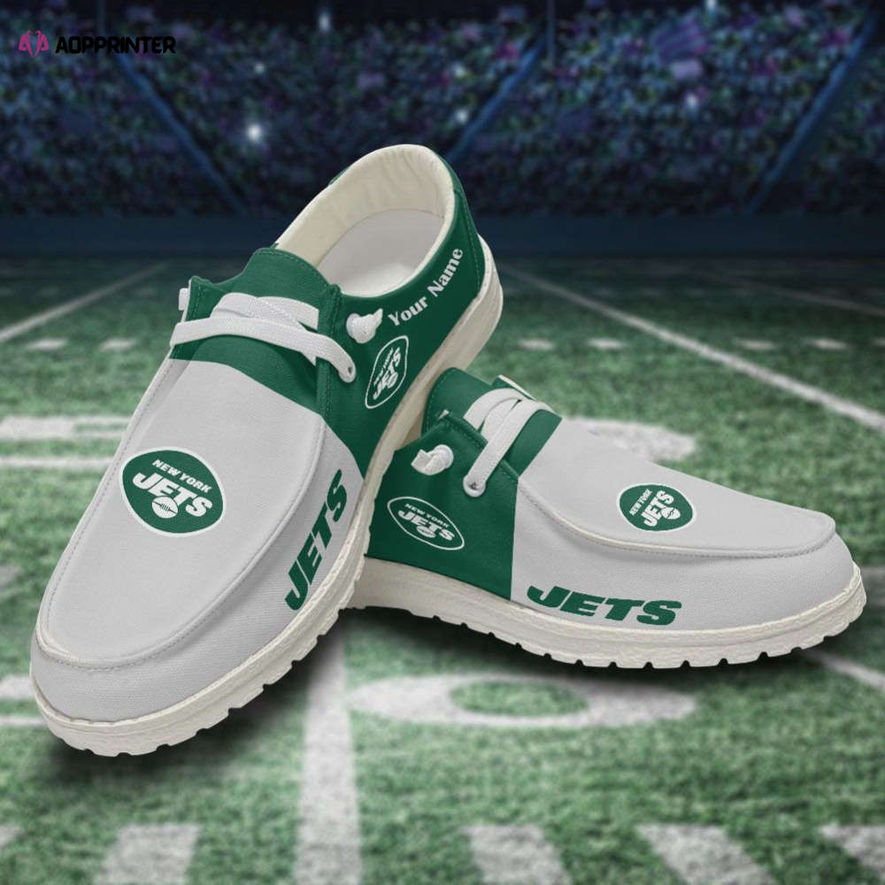 NFL New York Jets Hey Dude Shoes Wally Lace Up Loafers Moccasin Slippers HDS0805