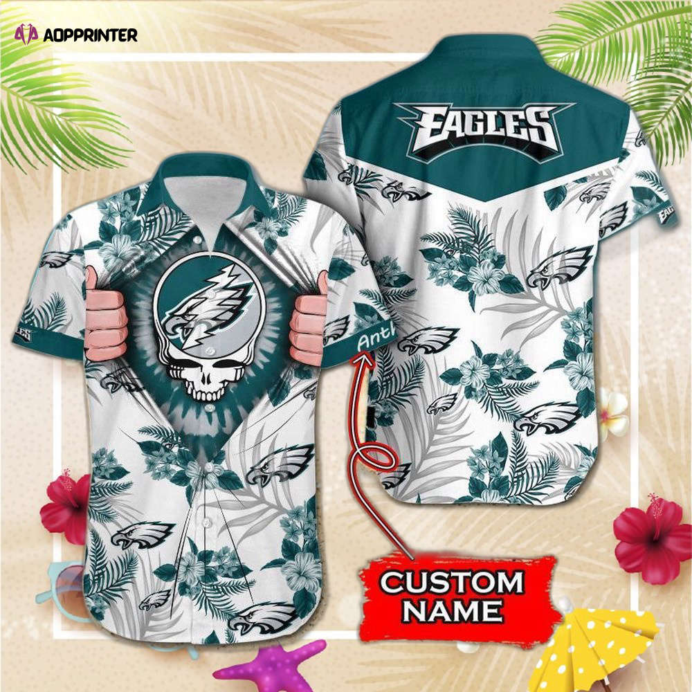 NFL Philadelphia Eagles Grateful Dead Gift For Fan Personalized Hawaii