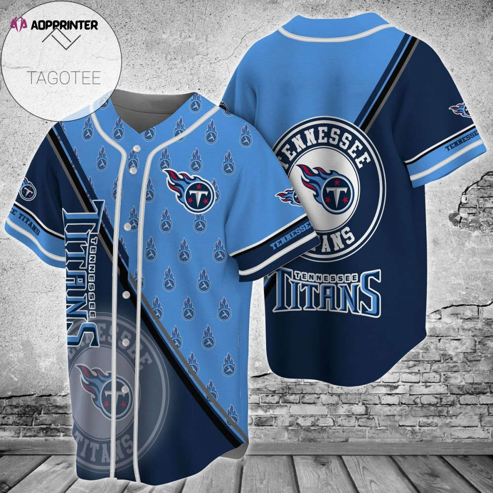 NFL Tennessee Titans Navy Blue Baseball Jersey Unisex Shirt