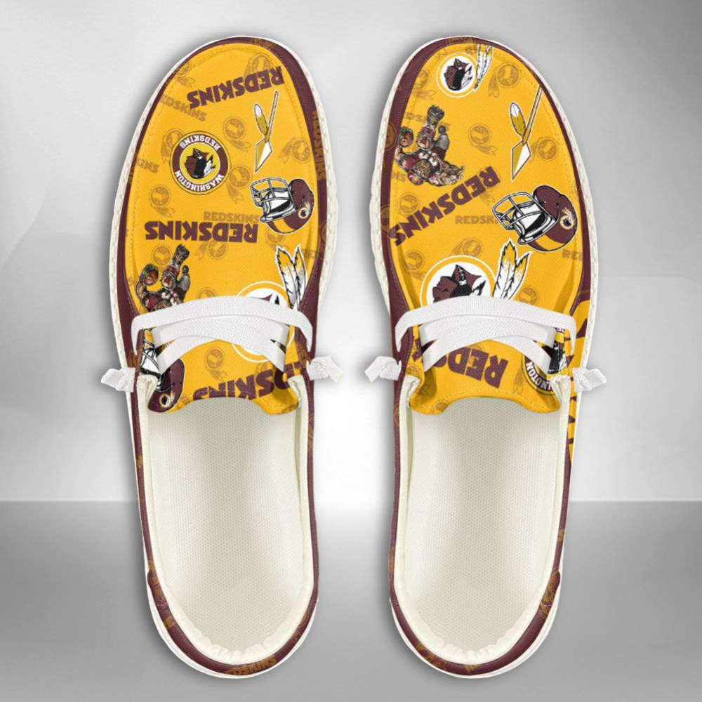 NFL Washington Redskins Hey Dude Shoes Wally Lace Up Loafers Moccasin Slippers Gifts