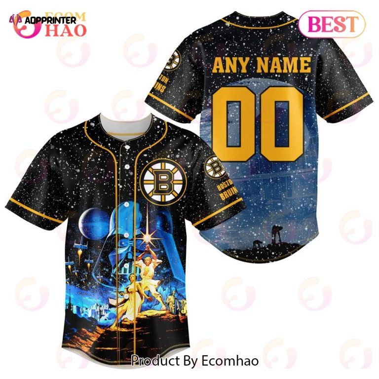 NHL Boston Bruins Custom Name Number Starwar Jerseys Baseball Jersey Unisex Shirt