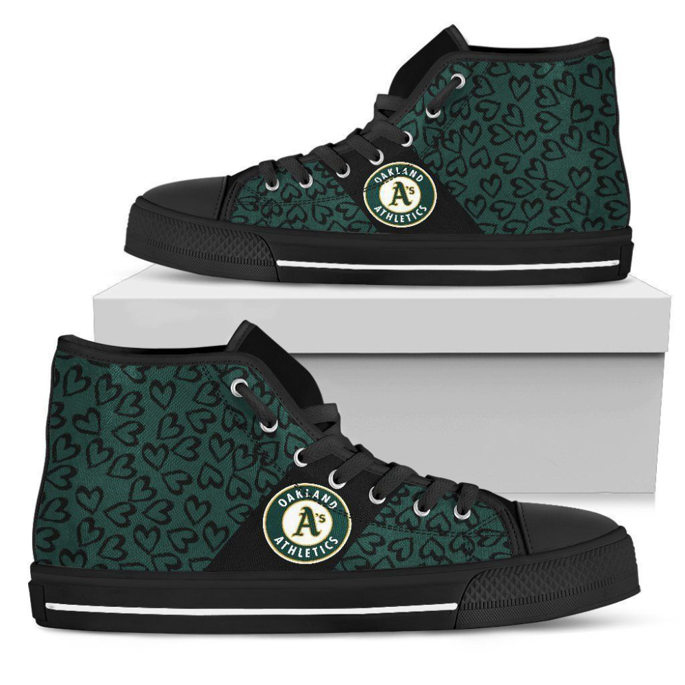 Oakland Athletics Baseball MLB Custom Canvas High Top Shoes HT1149