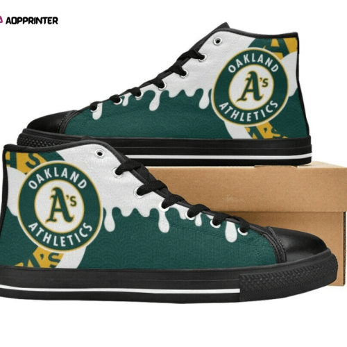 Oakland Athletics MLB Baseball Custom Canvas High Top Shoes