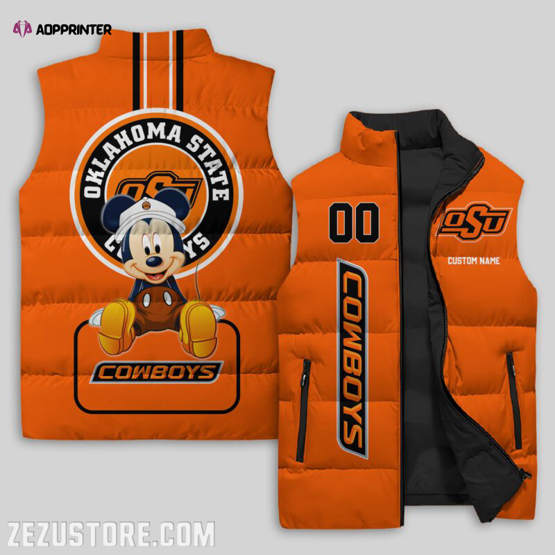 Oklahoma State Cowboys NCAA Sleeveless Puffer Jacket Custom For Fans Gifts